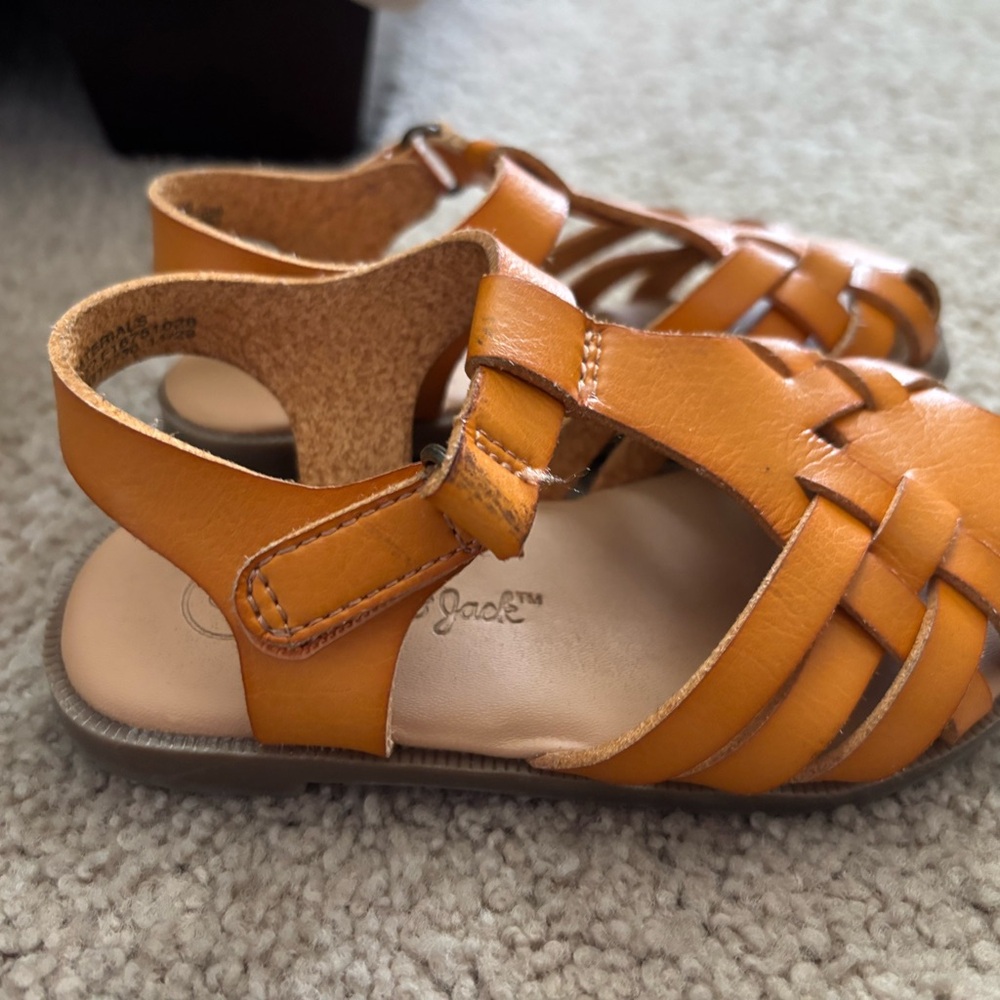 Kids Leather Sandals - Orange - Picture 2 of 3